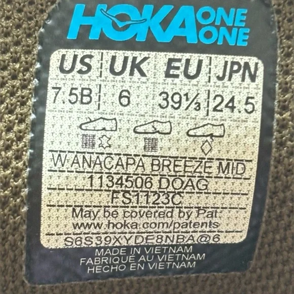 Hoka 🔥 Anacapa Breeze Mid Olive Green Hiking Boots 1134506 DOAG Size 7 7.5 8 - Picture 7 of 8